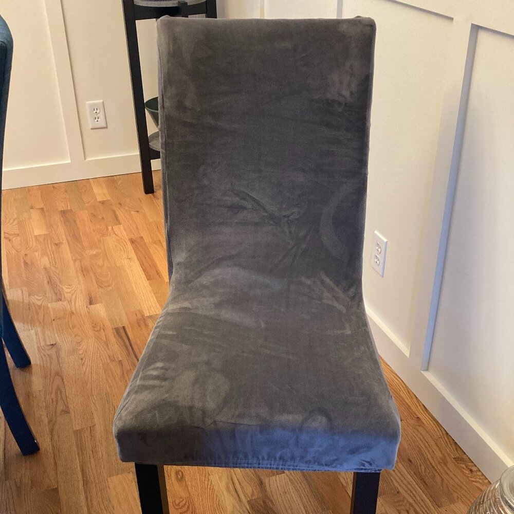 Stretch Covers for Set of 4 Parson Chairs Slipcovers Washable Protectors Grey